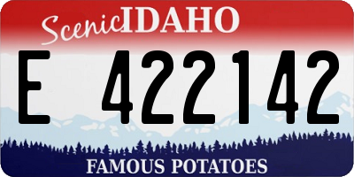 ID license plate E422142
