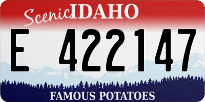 ID license plate E422147