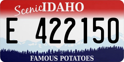 ID license plate E422150