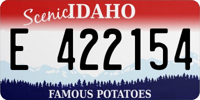 ID license plate E422154