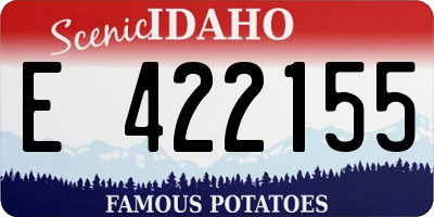 ID license plate E422155