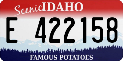 ID license plate E422158
