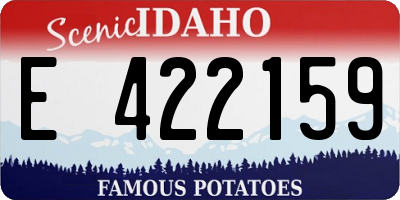 ID license plate E422159