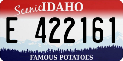 ID license plate E422161