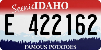 ID license plate E422162