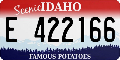 ID license plate E422166