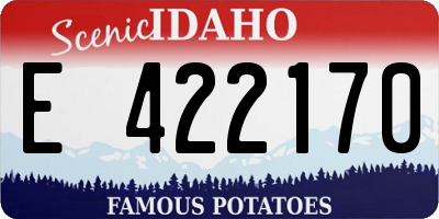 ID license plate E422170