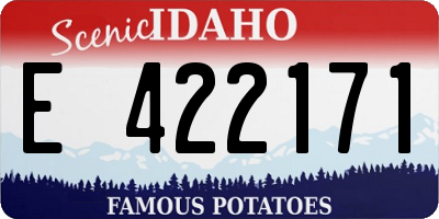 ID license plate E422171