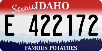 ID license plate E422172