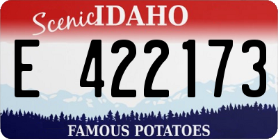 ID license plate E422173