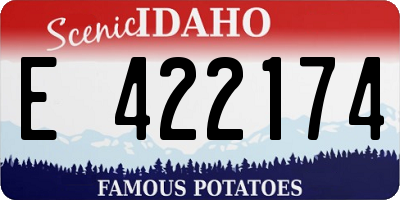 ID license plate E422174
