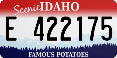 ID license plate E422175