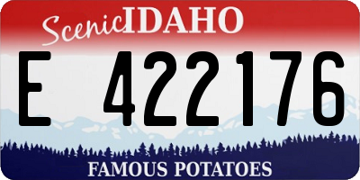 ID license plate E422176