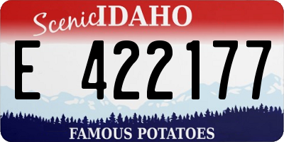ID license plate E422177