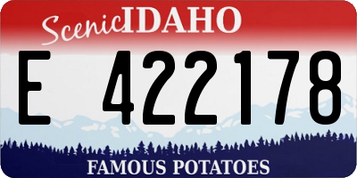 ID license plate E422178