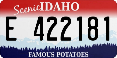 ID license plate E422181