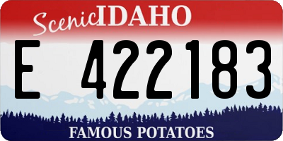 ID license plate E422183