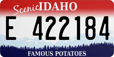 ID license plate E422184
