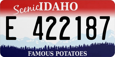 ID license plate E422187
