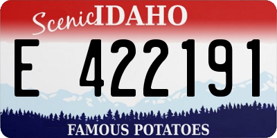 ID license plate E422191