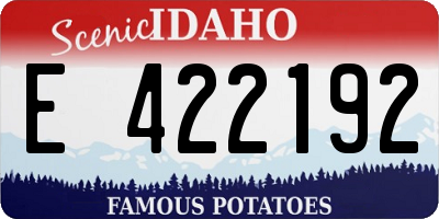 ID license plate E422192
