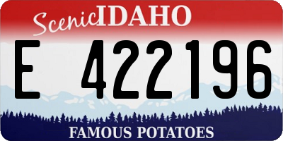 ID license plate E422196
