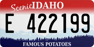 ID license plate E422199