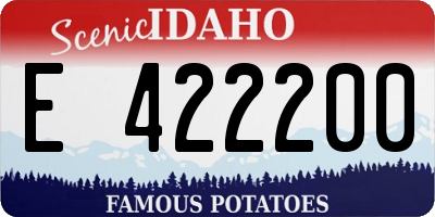 ID license plate E422200