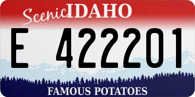 ID license plate E422201