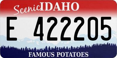 ID license plate E422205