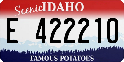 ID license plate E422210