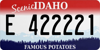 ID license plate E422221