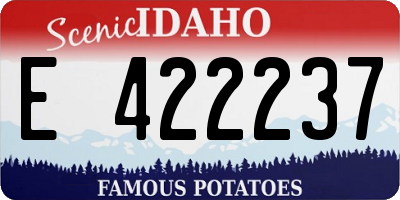ID license plate E422237