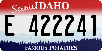 ID license plate E422241