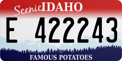 ID license plate E422243