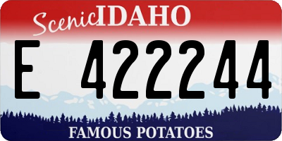 ID license plate E422244
