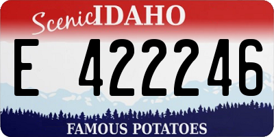ID license plate E422246