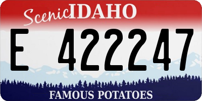 ID license plate E422247