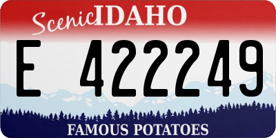 ID license plate E422249