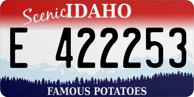 ID license plate E422253