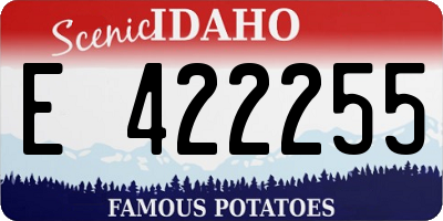 ID license plate E422255