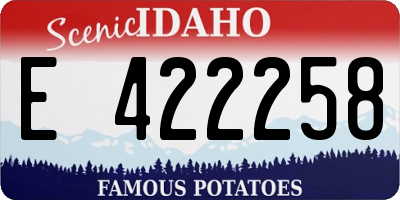 ID license plate E422258