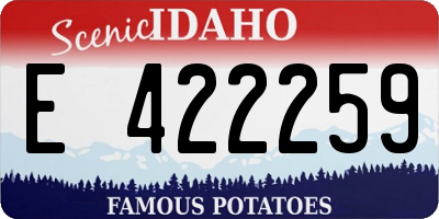 ID license plate E422259