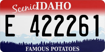 ID license plate E422261