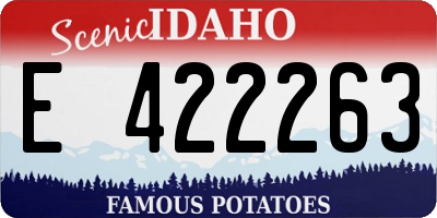 ID license plate E422263