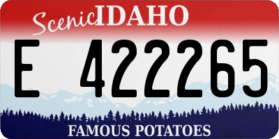 ID license plate E422265