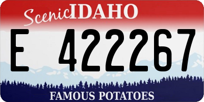 ID license plate E422267