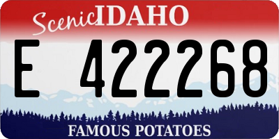 ID license plate E422268