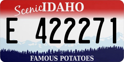 ID license plate E422271