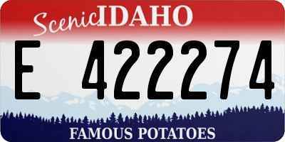 ID license plate E422274